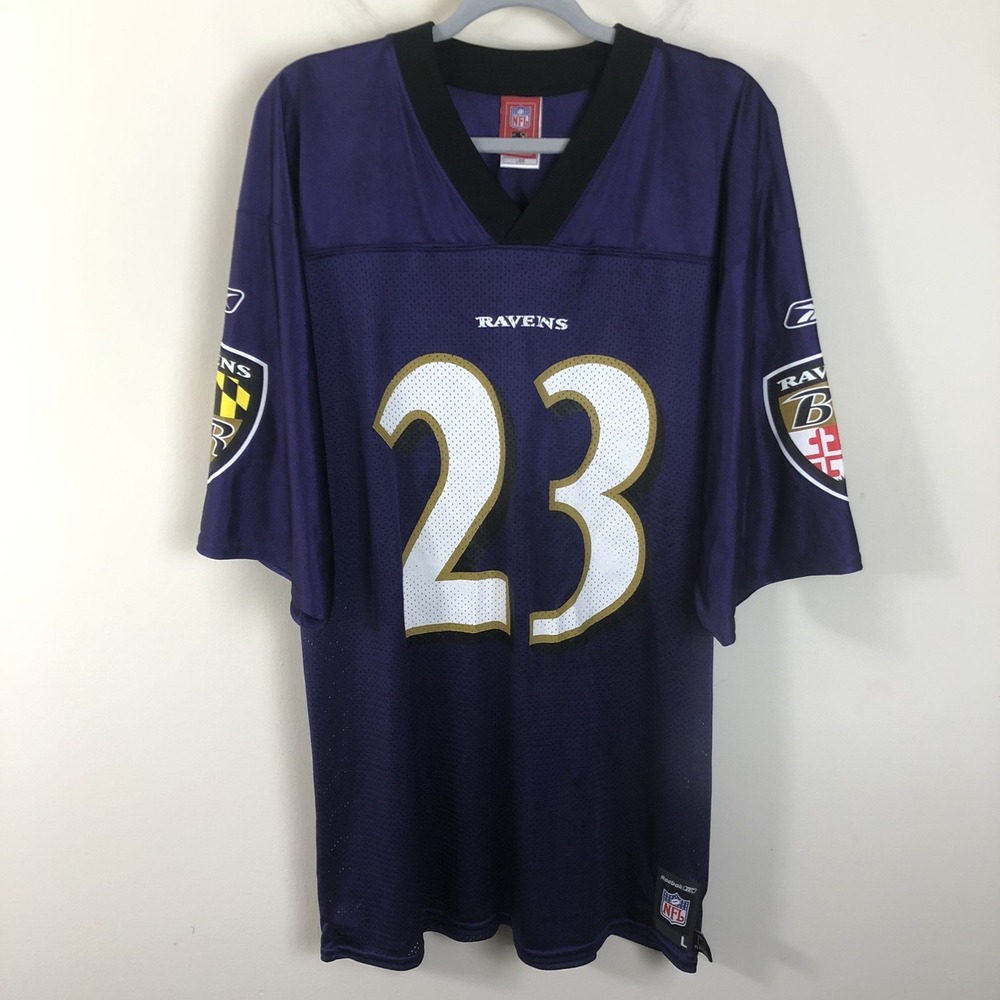 Reebok Baltimore Ravens NFL Players Willis McGHAEE #23 Jersey Mens L Purple